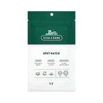 Green and white packaging of Cica Care Spot Patch on a white background