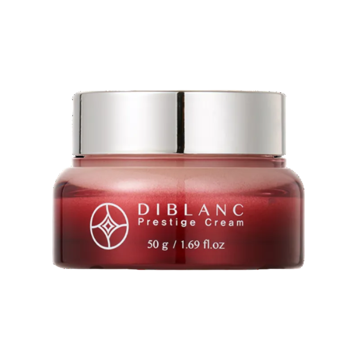 A jar of DIBLANC Prestige Cream against a white background, indicating it is a skincare product.